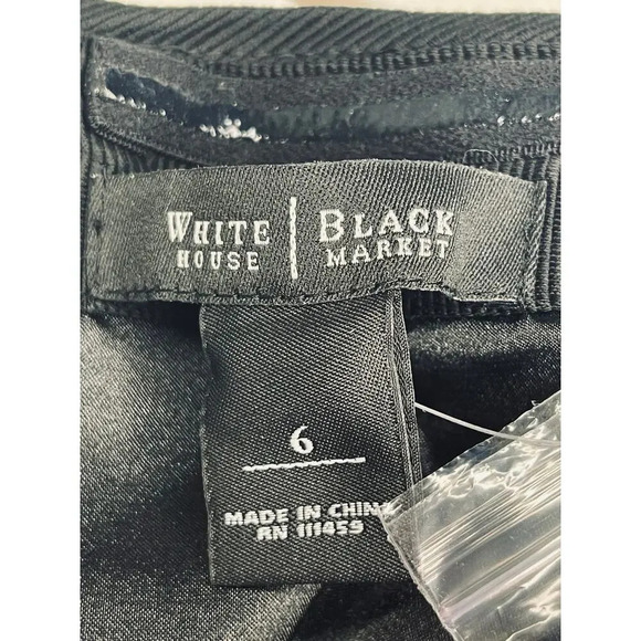 Black House White Market Strapless Faille Ruffled Hem Black Dress size 6 NWT - Picture 6 of 8